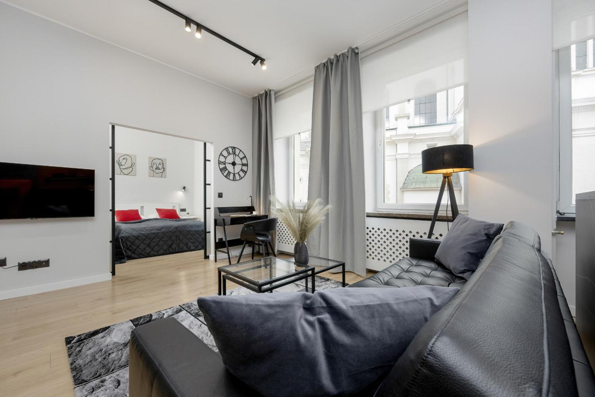 Exclusive Grey And Red Apartment In Warsaw Center By Noclegi Renters מראה חיצוני תמונה